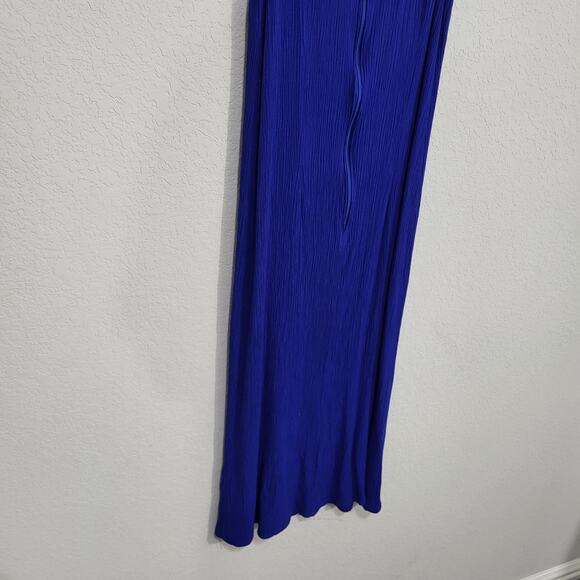 K Studio Dress Womens Small Blue Sleeveless Midi Summer Casual Resort Minimalist - Picture 10 of 10